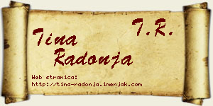Tina Radonja vizit kartica